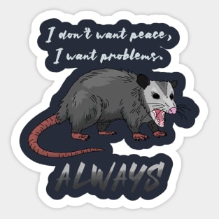 peace possum Sticker